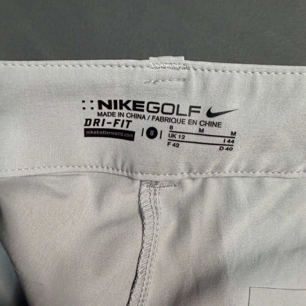 NikeGolf Golf Shorts Dri-Fit Womens 8 M Gray Moisture Wicking Preowned Excellent - Picture 6 of 11